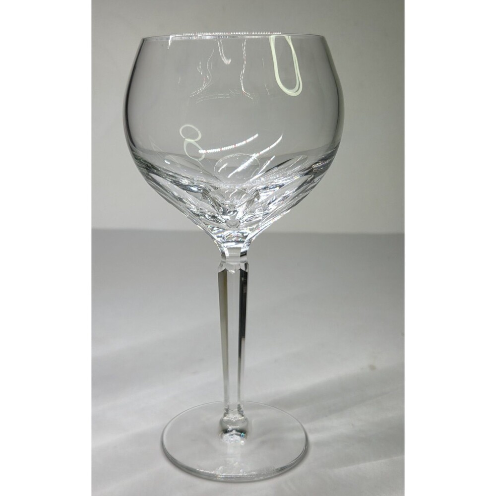 Waterford Crystal NEVE Wine Goblet Glass Water Signed 7.75" Clear Signed